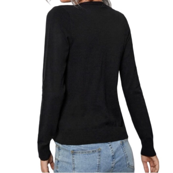 Classic Black Cardigan - New! Size Large - Picture 4 of 7